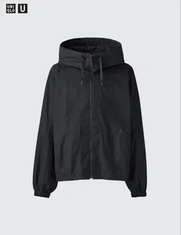 25SS uniqlo u 후디드 블루종 블랙 사이즈 XL 마운틴 후드티