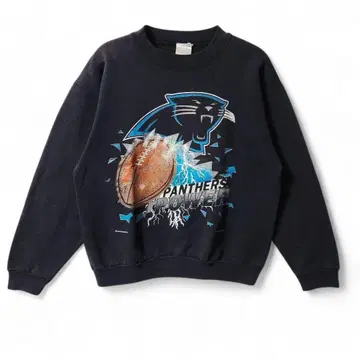 90s NFL 캐롤라이나 팬서 디자인 맨투맨 USA제 블랙 XL