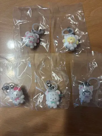 산리오 캐릭터즈*후와후와 스노우*메지루시 액세서리*5개 세트