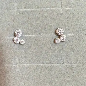 미사용 새상품 주얼리 TSUTSUMI 귀걸이 큐빅 지르코니아 k10