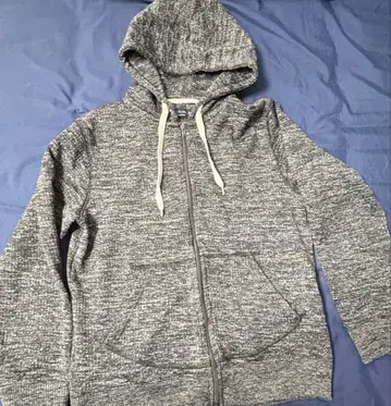 그레이 M 사이즈 지퍼 후드티