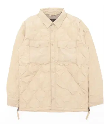 TAION 베이지 다운 자켓 셔츠 남성용