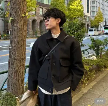 LUIJOIE 울 혼방 포켓 숏코트