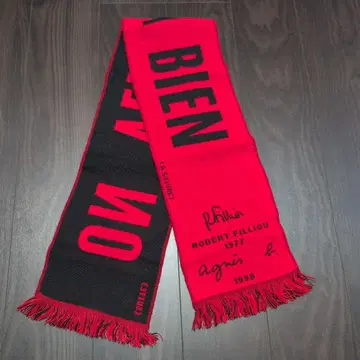 애니에스 머플러 레드 블랙