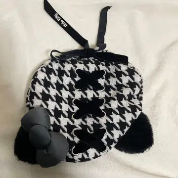 하운드 투스 패턴 머리띠