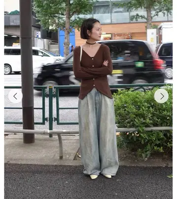 teen boop 니트 가디건 브라운