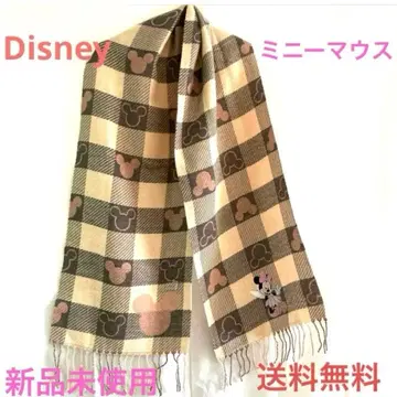 미사용 새상품 Disney 미키 미니 체크 무늬 머플러