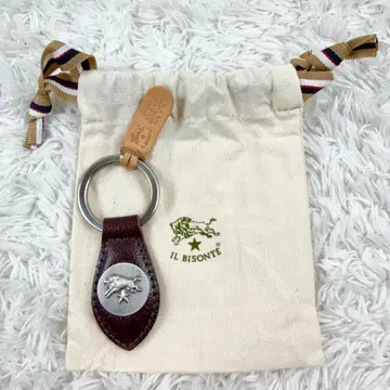 컨디션 최상 IL BISONTE 가죽 키링 키홀더