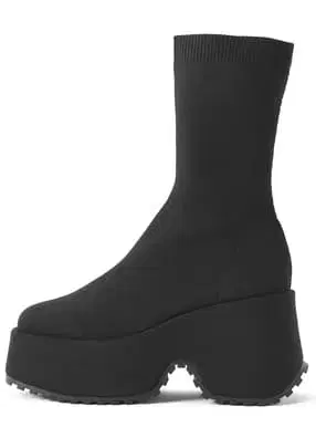 GRL 그레일 통굽 니트 미들 부츠 zr1193