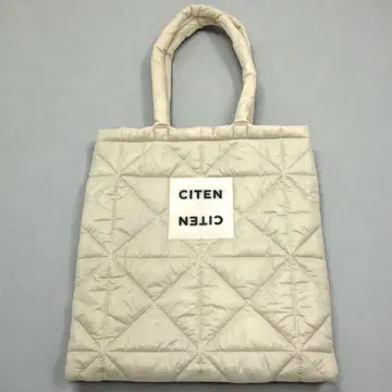 새상품급 CITEN 시텐 퀼팅 토트백 A4 가능 아이보리