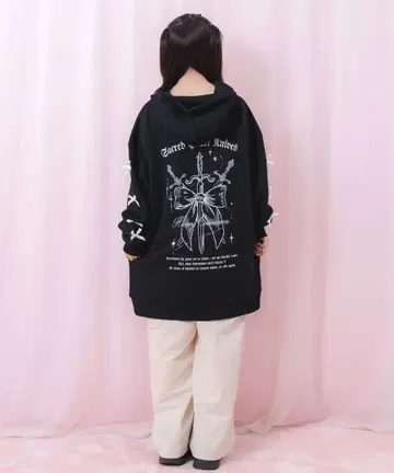 허니 시나몬 리본 나이프 후드티