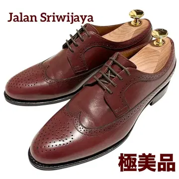 [ 컨디션 최상 ] 잘란 스리와야 윙팁 메달리온 가죽 버건디