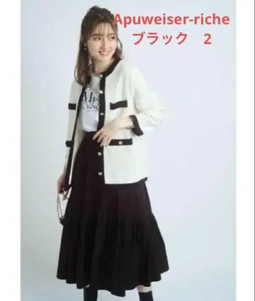 Apuweiser-riche 캉캉 스커트 블랙 사이즈 2