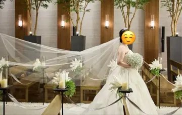 NUMBER 5 웨딩 베일 롱/개더 없음