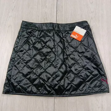 [택 포함 미사용 새상품] PUMA 블랙 퀼팅 스커트 L