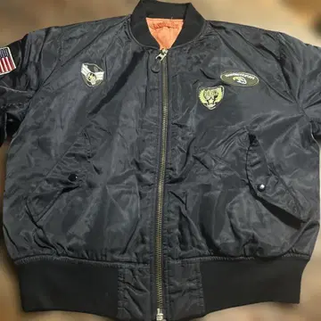 CREATION CUBE US MA-1 플라이트 자켓 블랙 XL 사이즈