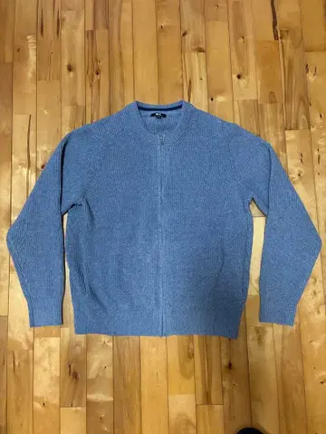 유니클로 크루넥 풀 집업 가디건 그레이 XL