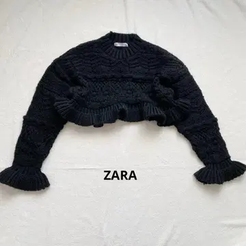 ZARA 크롭 니트 프릴 디자인