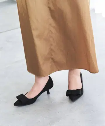 letalon 펌프스 4.5cm 포인트 플레이트 리본 펌프스
