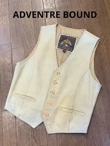ADVENTRE BOUND 천연 가죽 가죽 베스트 M