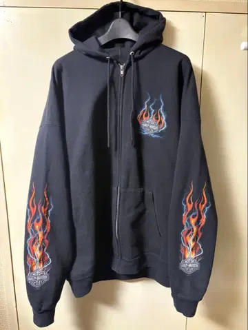 할리데이비슨 지퍼 후드티 프레임 썬더 00s XL