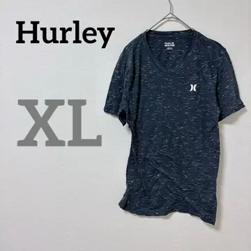 Hurley [ XL ] 다크 그레이 V넥 반팔 티셔츠 남성용