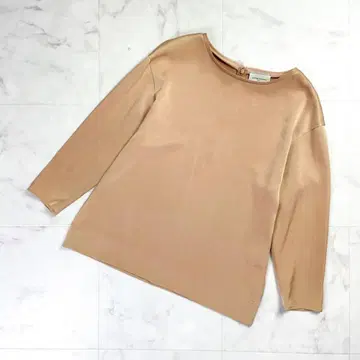 유나이티드 애로우즈 새틴 블라우스 브라운 사이즈 36*KD887