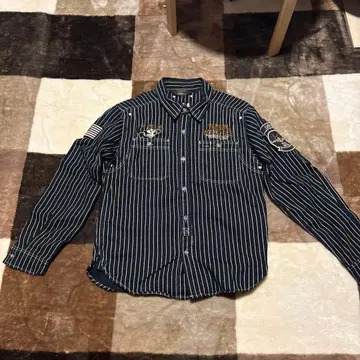 Vanson 코튼 스트라이프 셔츠 L