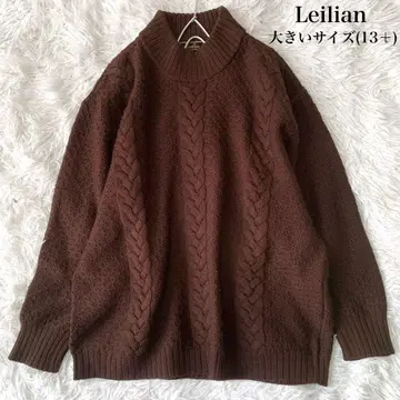 Leilian 이탈리아제 울 케이블 니트 스웨터 빅 사이즈 13+