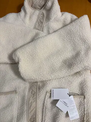 보아 x 나일론 퀼트 리버서블 스탠드 카라 아이보리 오버 사이즈