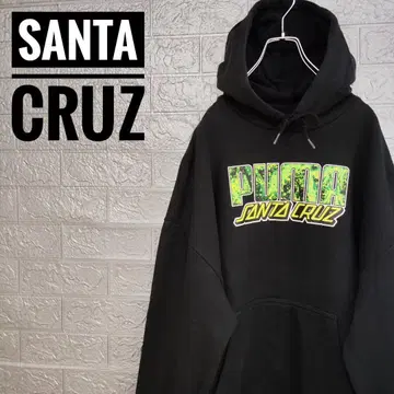 산타크루즈 PUMA 푸마 빅 로고 구제 의류 후드 맨투맨 블랙 L