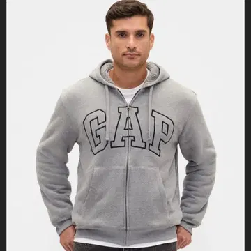GAP 갭 릴랙스핏 GAP 로고 보아 안감 집업 후드티