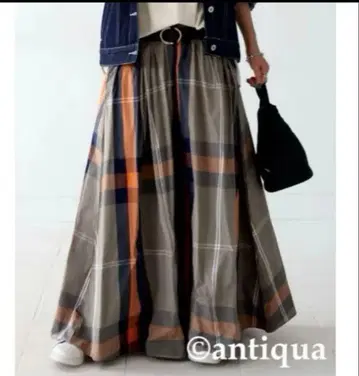 새상품 antiqua 체크 플레어 스커트 인기 완판템