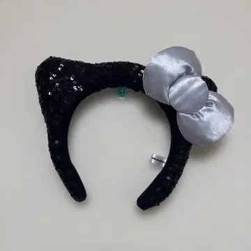 USJ 고양이 귀 머리띠 실버 리본