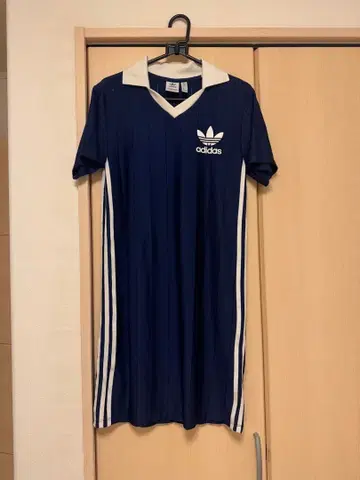 adidas 네이비 스트라이프 폴로 원피스 S