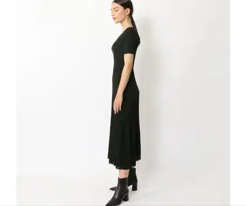 플리츠 롱 원피스 카키 36