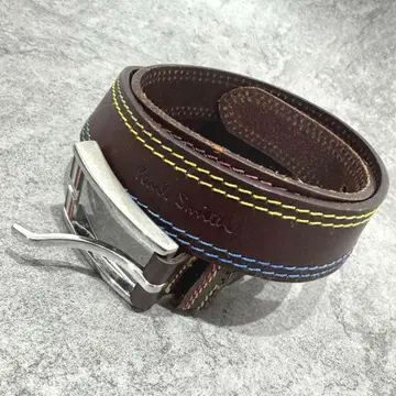 [ 멀티 컬러 ] Paul Smith 폴스미스 가죽 벨트 자수 천연 가죽
