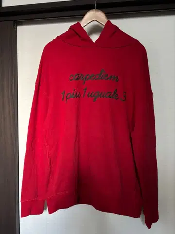 1piu1uguale3 후드티 레드 빨간색 골프웨어