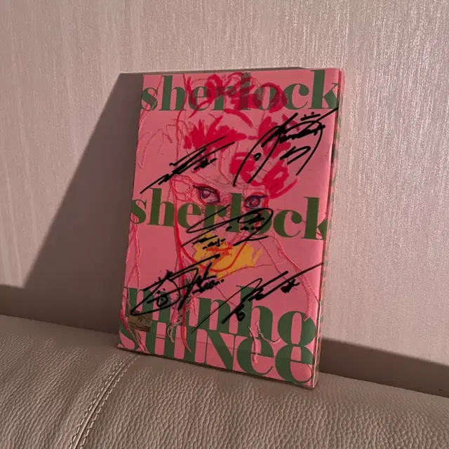 샤이니 4집 미니 앨범 셜록 멤버 전원 친필싸인 CD