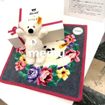 페이러 슈타이프 니혼바시 미츠코시 한정판 테디베어 손수건 세트