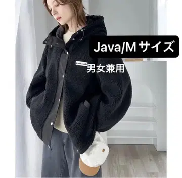 플리스 자켓 남녀 공용 Java/M 사이즈 블랙