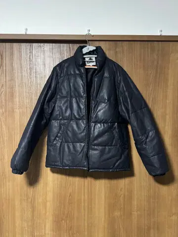 X-LARGE(엑스라지) 다운 자켓 가죽 네이비