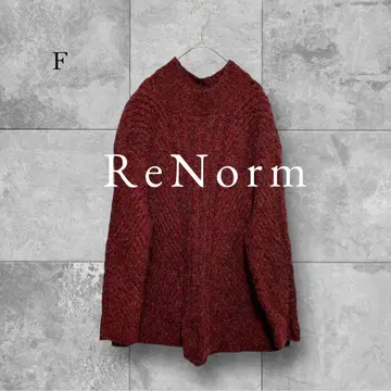 새상품급 리노옴 니트 빅 루즈 넉넉한 스웨터 캐주얼 내추럴 빨간색