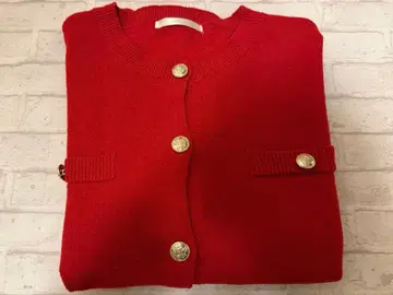 빨간 니트 스웨터