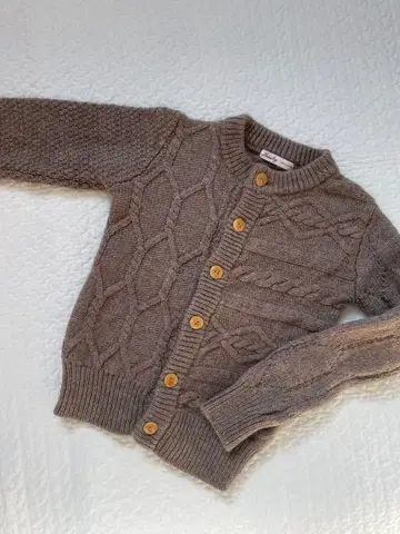 빔스 보이 케이블 짜임 가디건