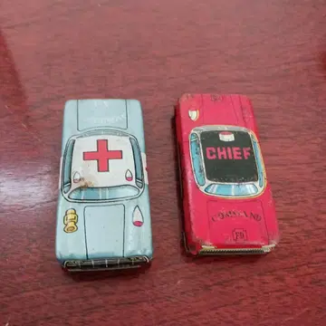 양철 미니카 소방 지휘차 긴급 차량 쇼와 레트로