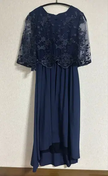 새상품급 네이비 레이스 부착 포멀 드레스