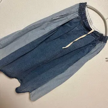 데님 플레어 스커트