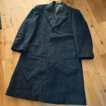 LADGATE 캐시미어 피 코트 다크 그레이 남성용 코트 수트