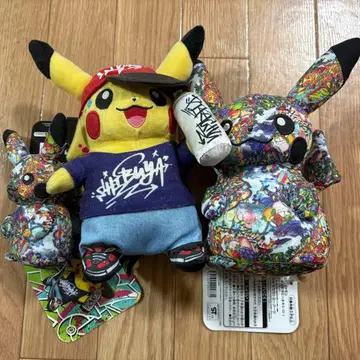 시부야 PARCO 피카츄 봉제 인형 3개 세트